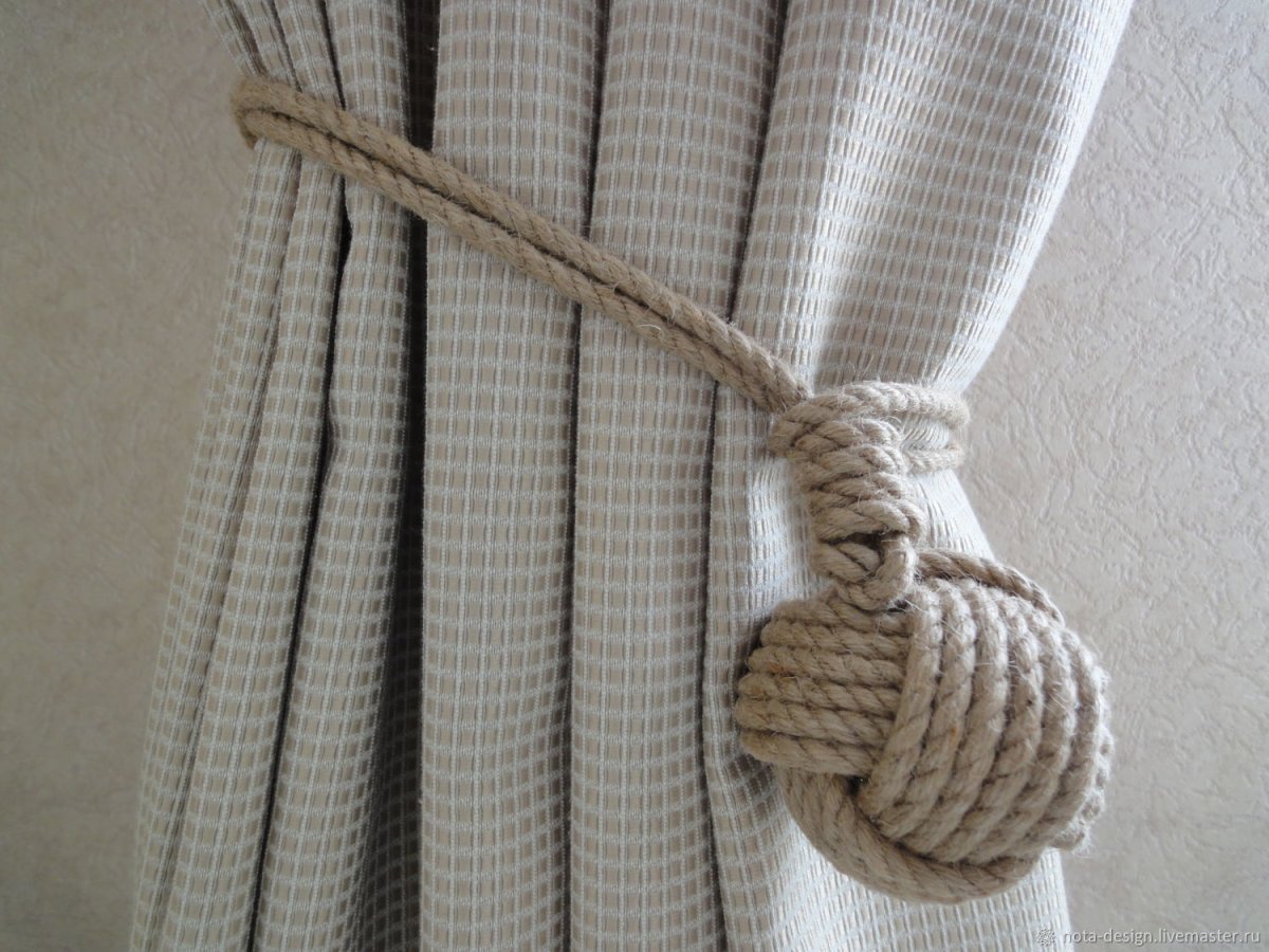 Бечевка для украшения штор
