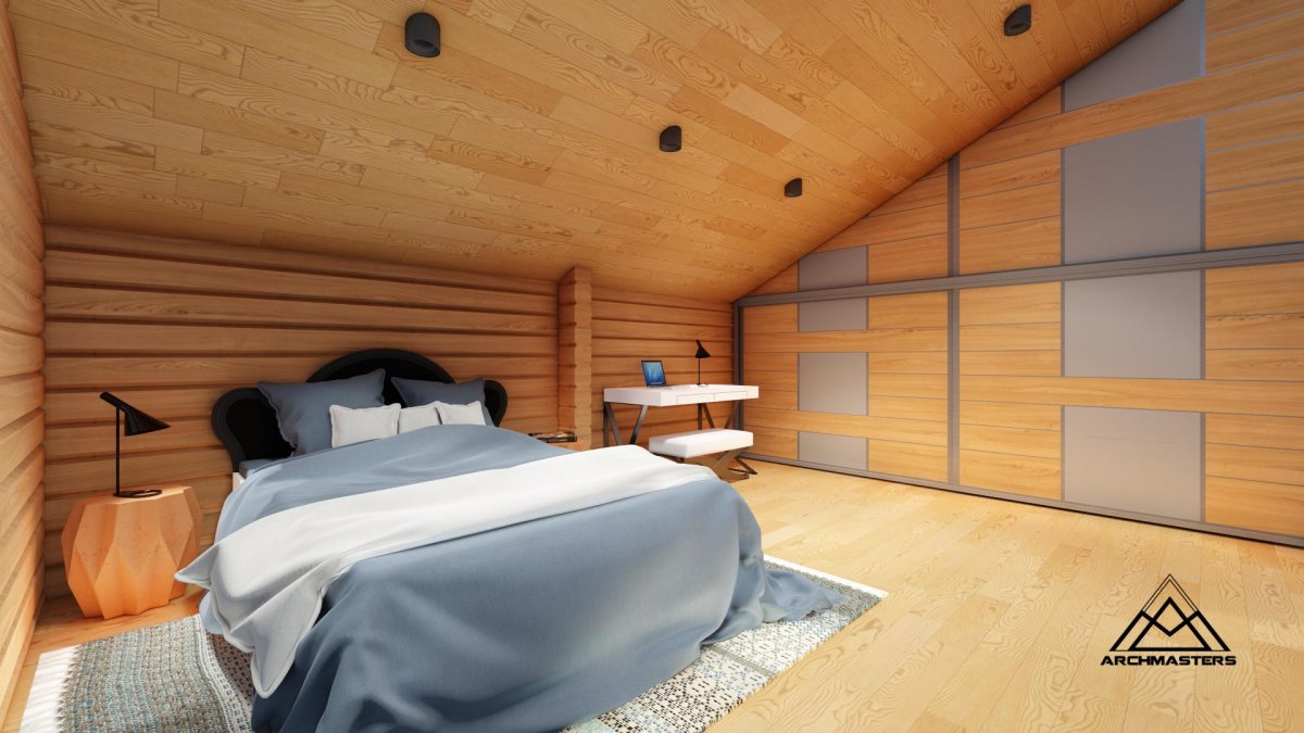 Мансарда экостиль вагонка