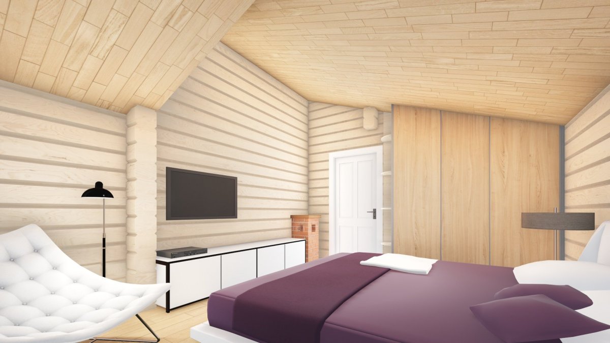 Отделка мансарды вагонкой