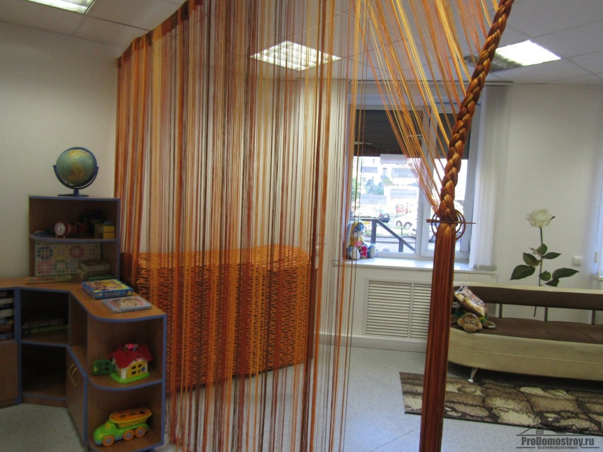 Перегородки из дерева и макраме