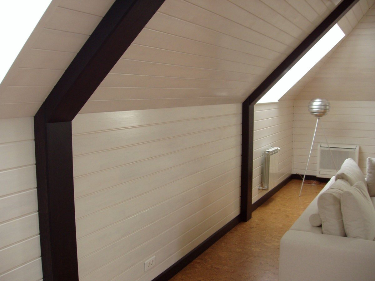 Спальня в доме из клееного бруса