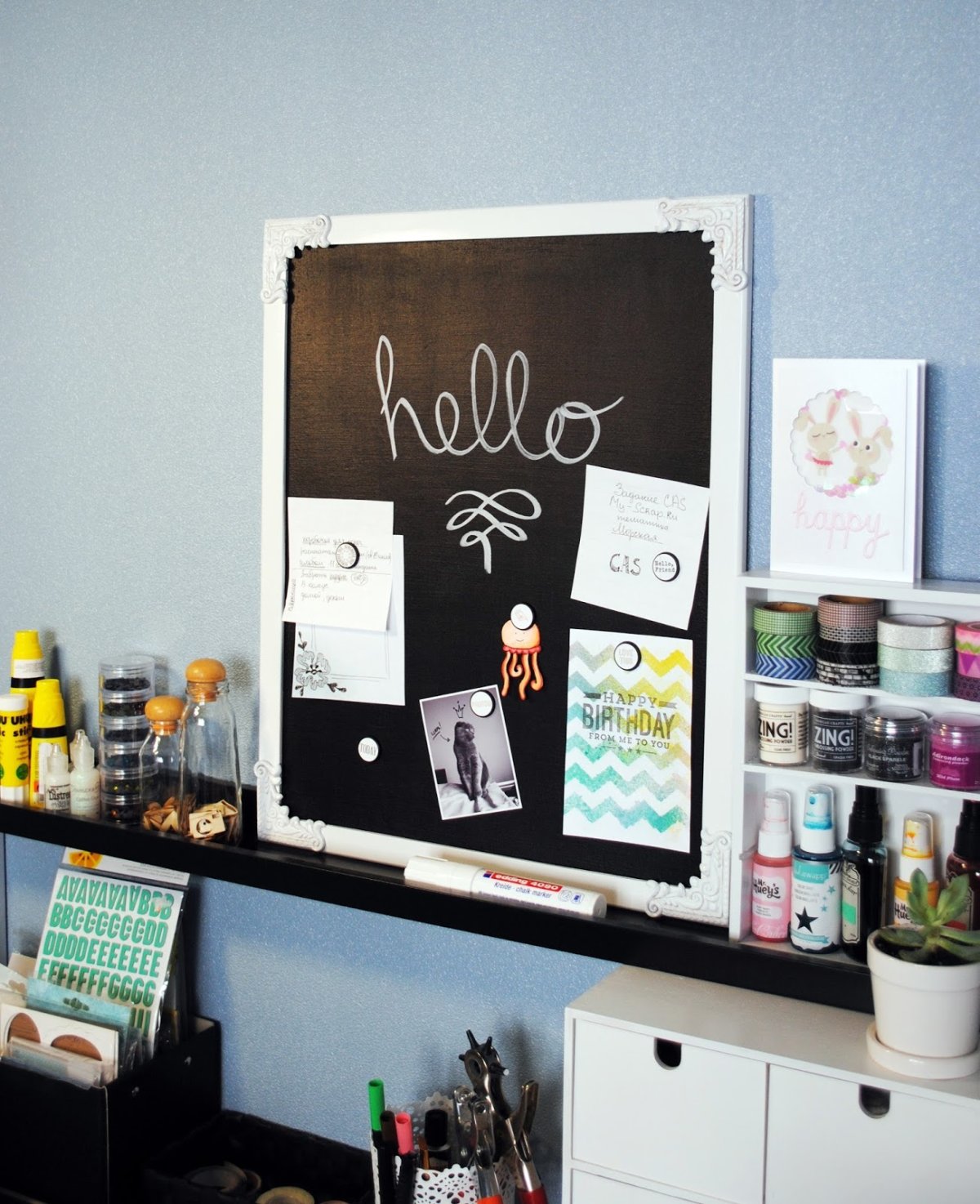 Стеклянная магнитная маркерная доска Naga