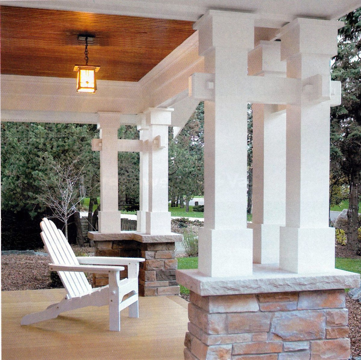 Деревянные колонны для террасы