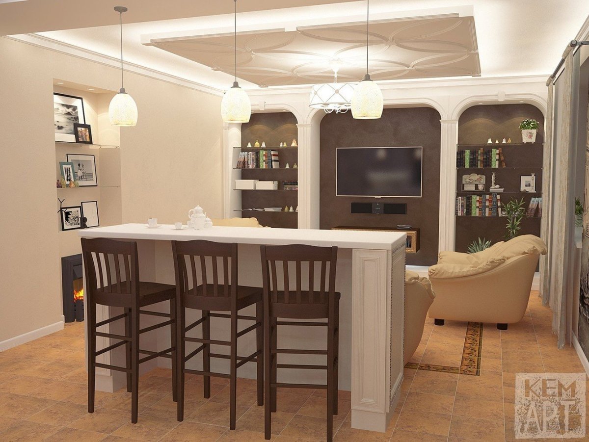 Барная стойка в стиле Контемпорари