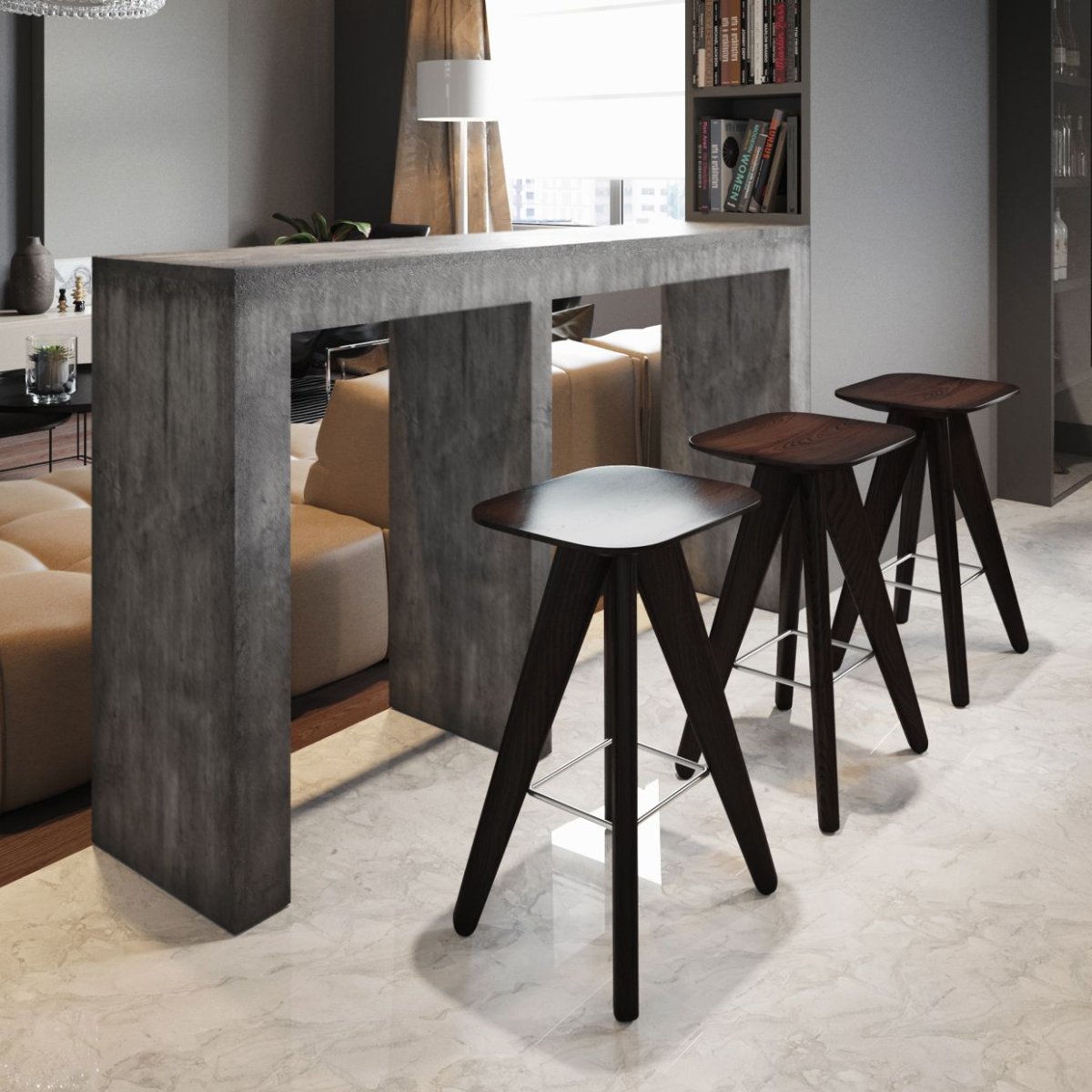 Стол барный crossvine АС 3949т ( Buttermilk, Dark Oak)