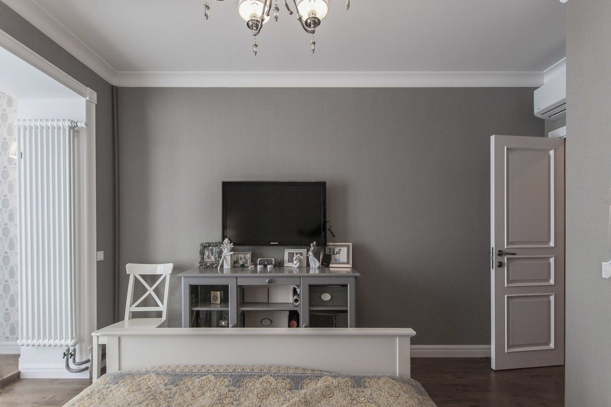 Гостиная в сером цвете