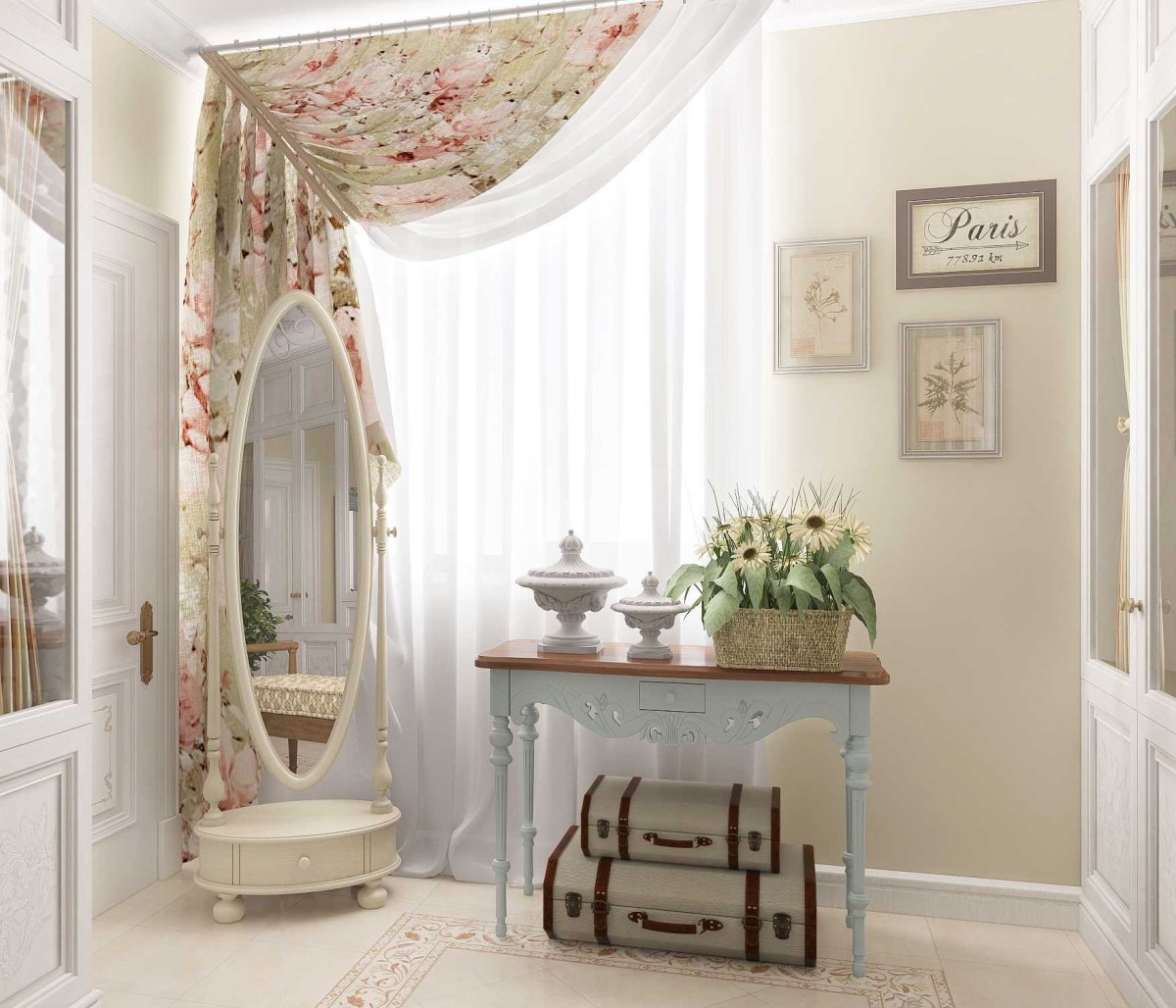 Кухонные шторы из Мешковины