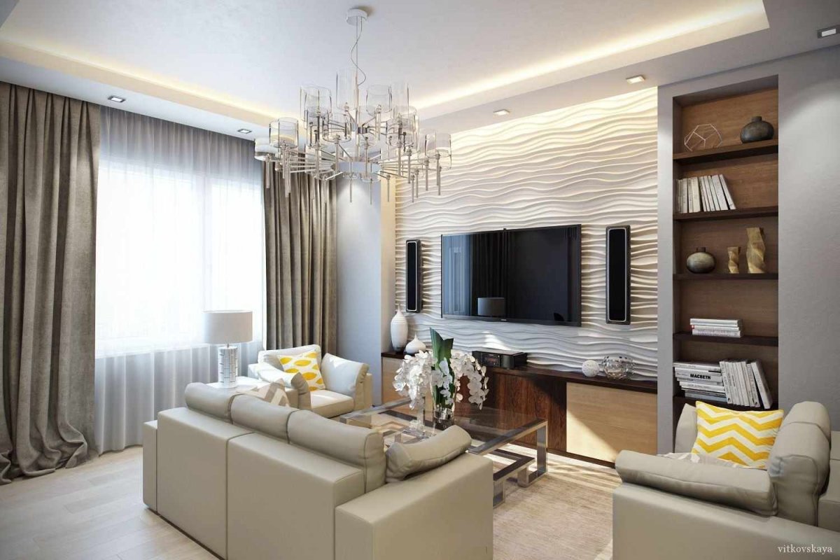 Интерьер небольшой гостиной