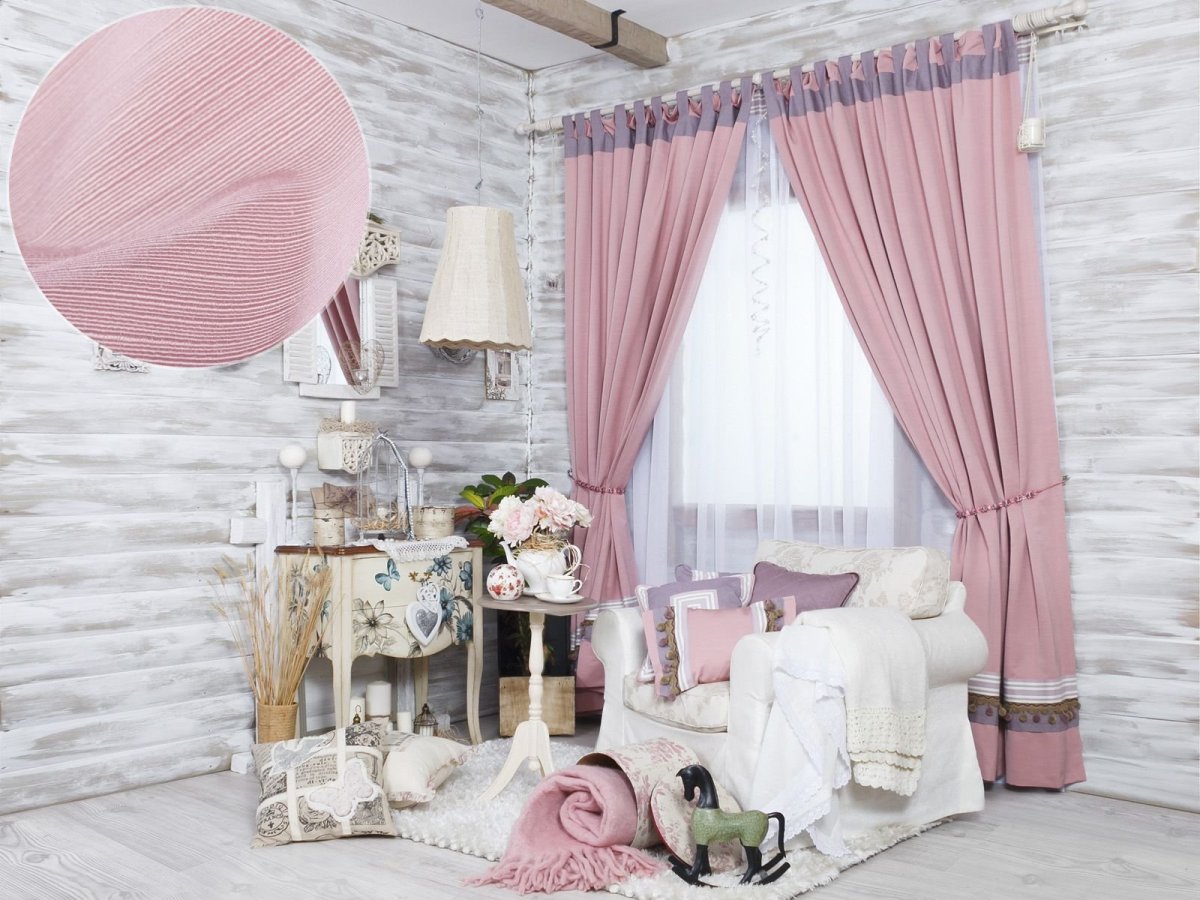 Гостиная в бежево розовых тонах