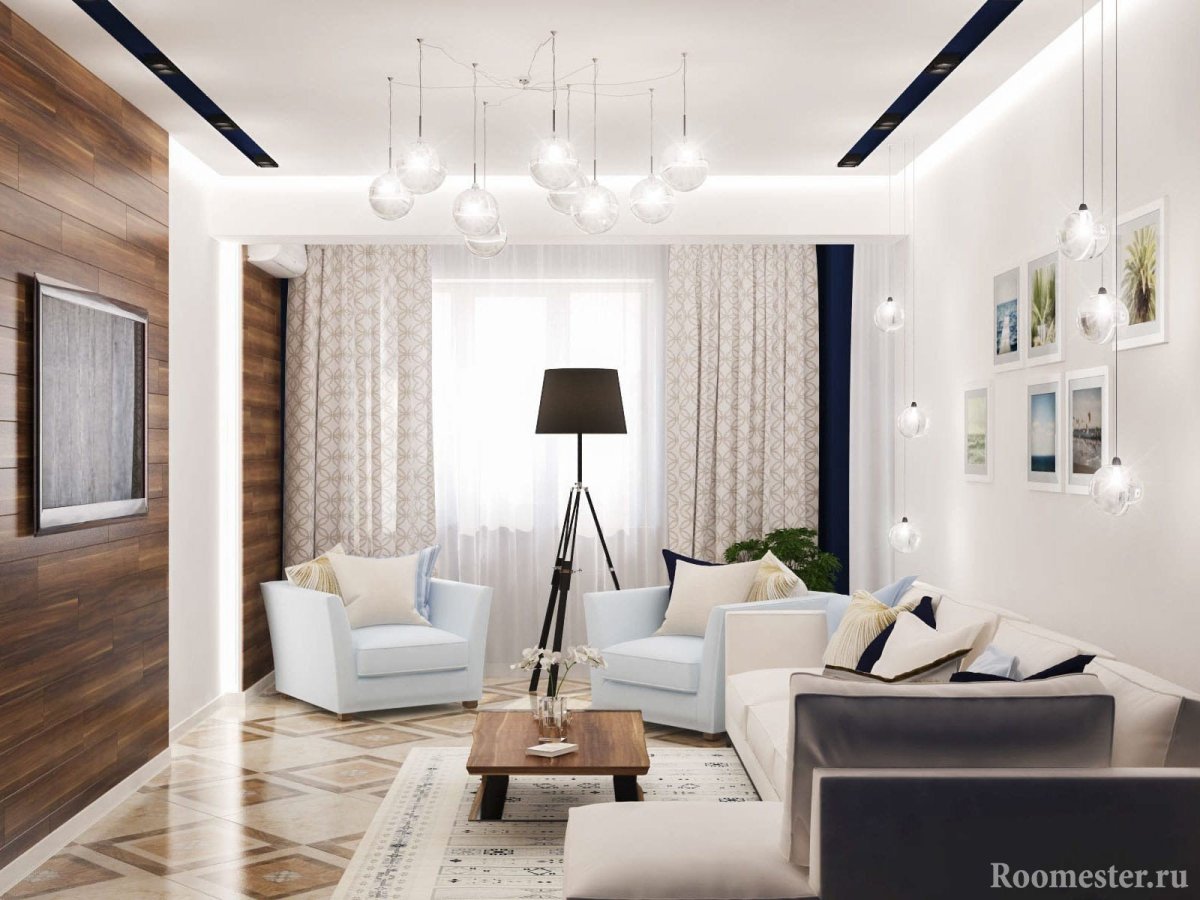 Современное освещение в интерьере гостиной