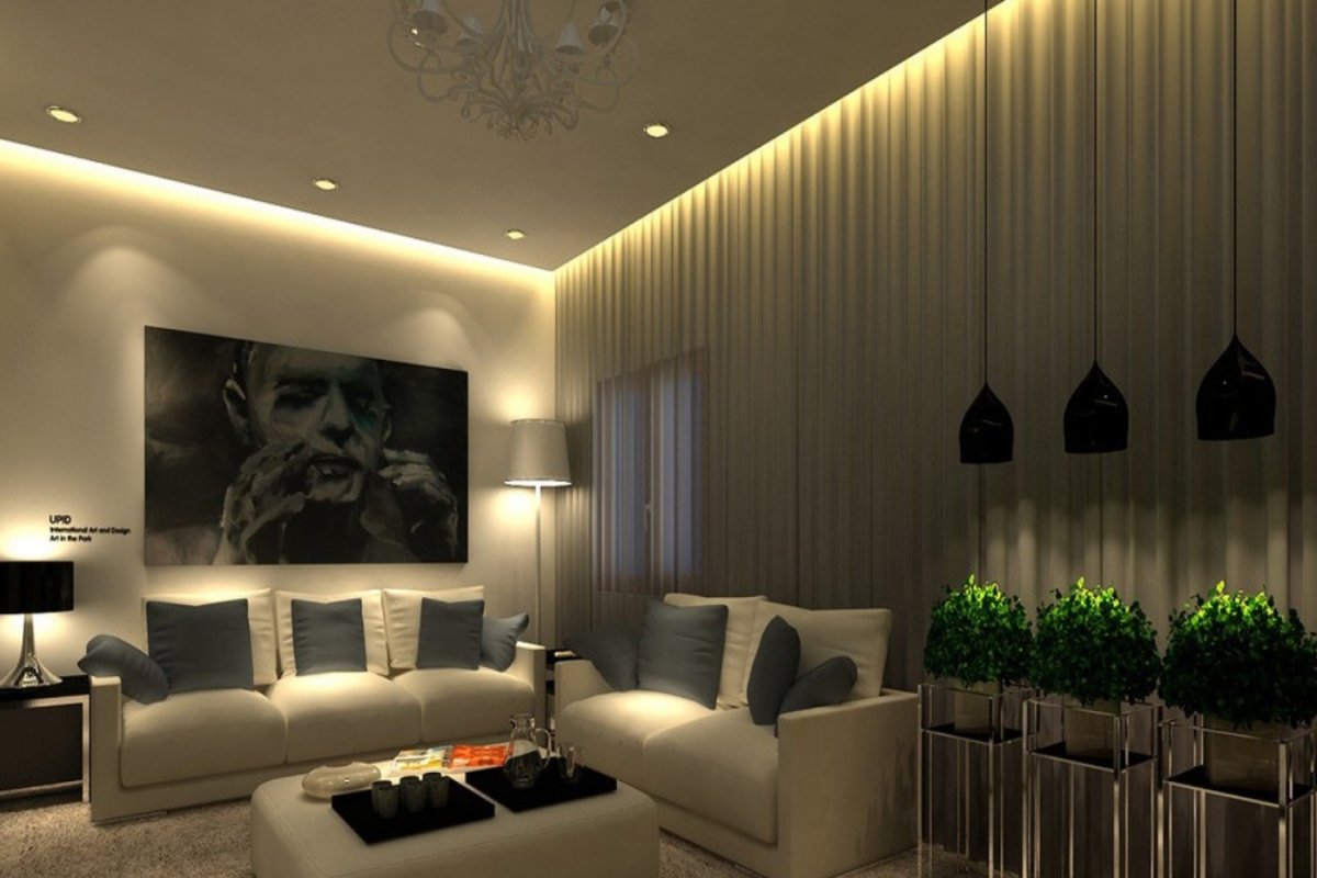 Натяжной потолок с подсветкой