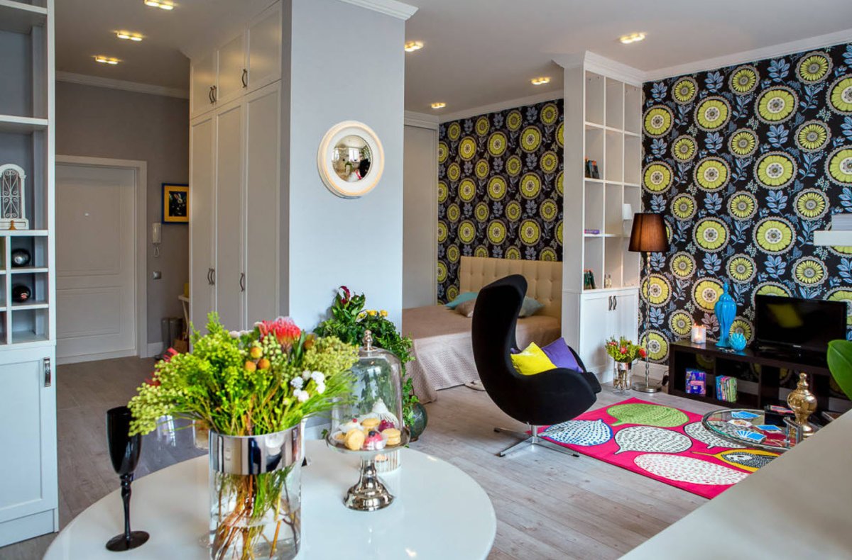 Освещение в прямоугольной комнате