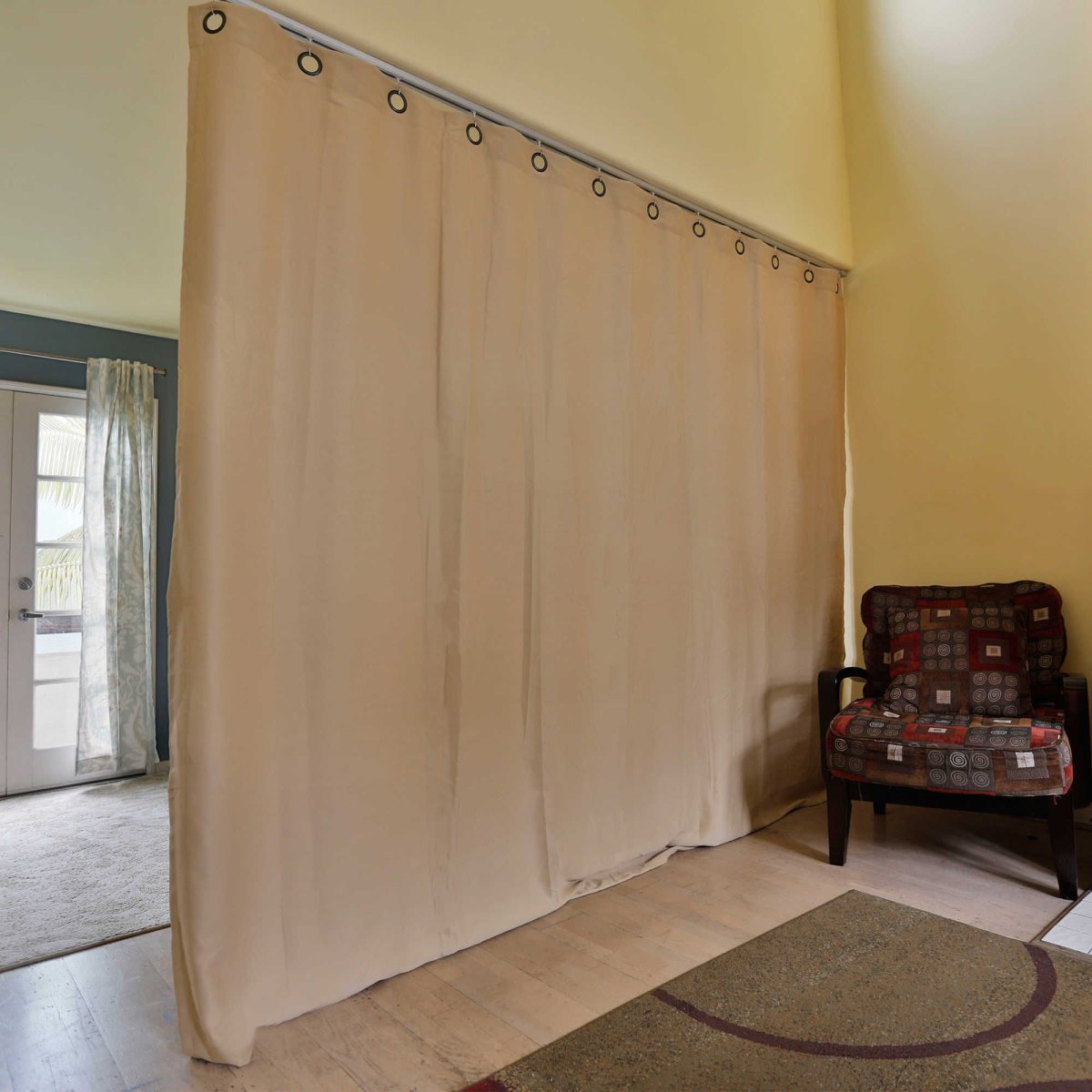 Зонирование комнаты шторами икеа