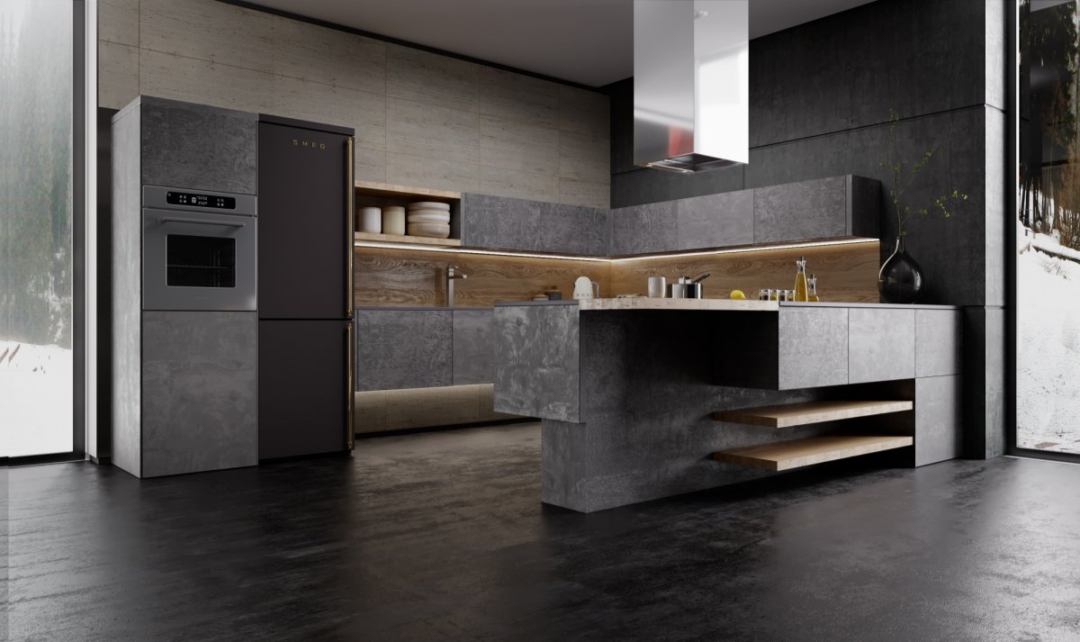 Бетонная барная стойка