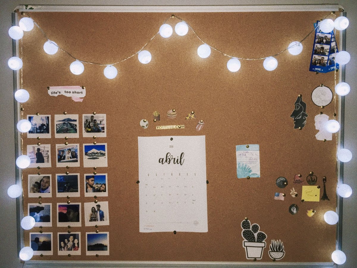 Пробковая доска украшенная