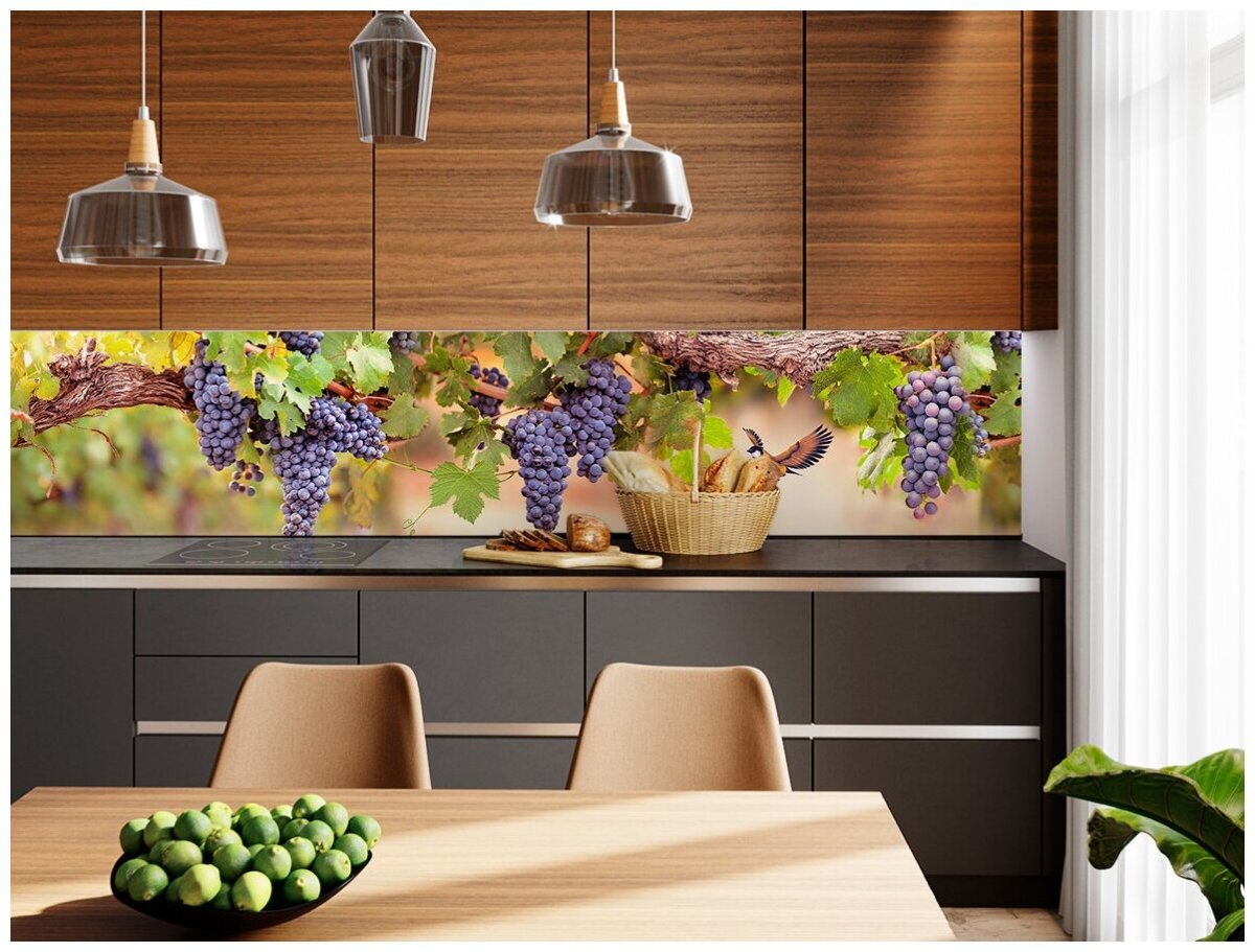 Стеклянный фартук для кухни