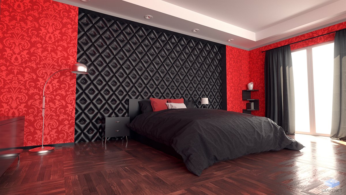 Красные обои для стен