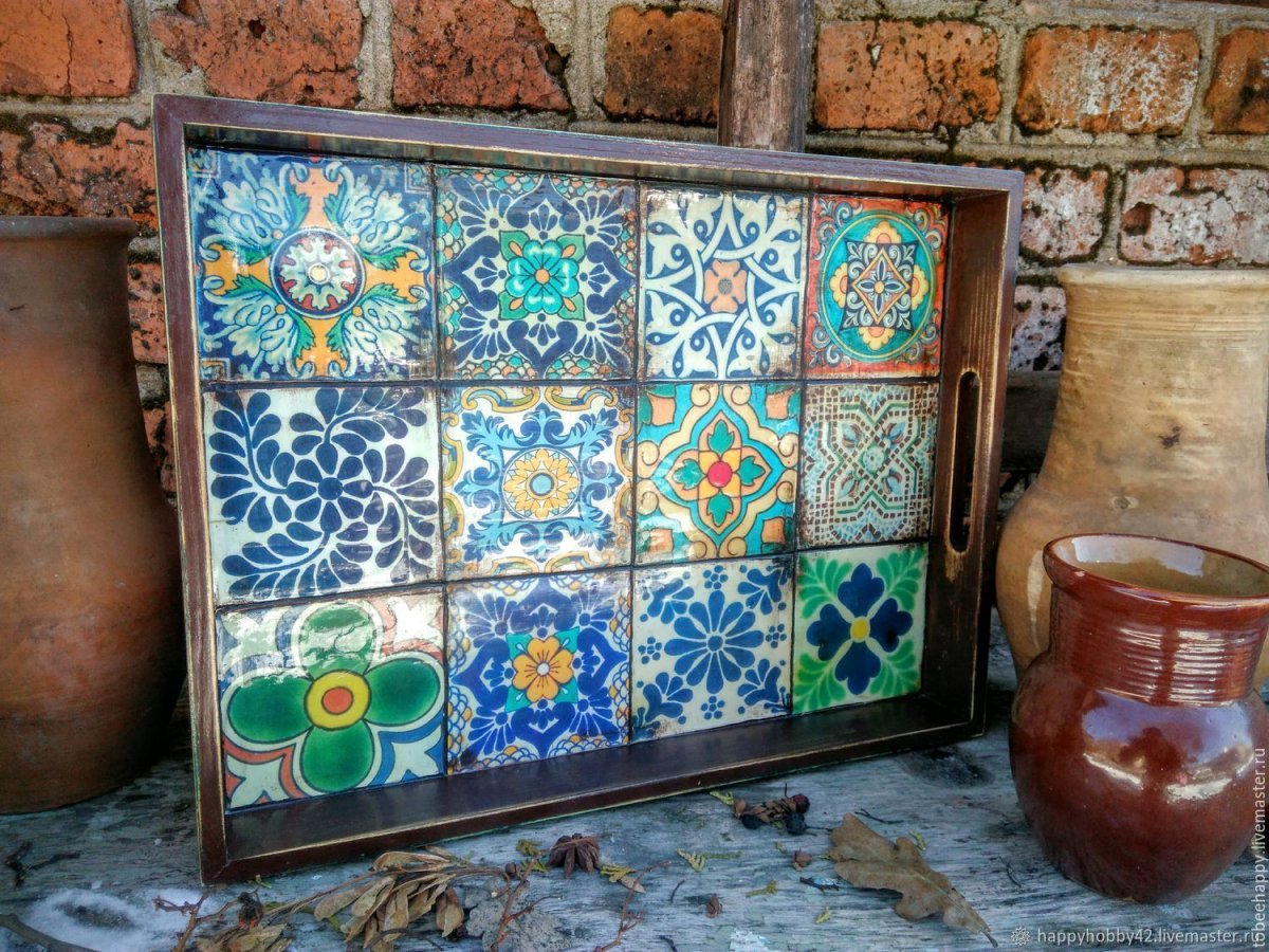 Изразцы в интерьере кухни