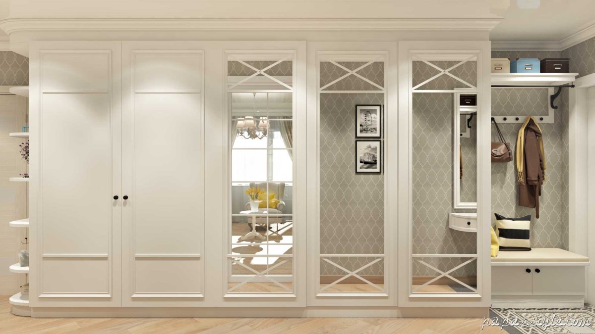 Шкаф купе в стиле Прованс в прихожую
