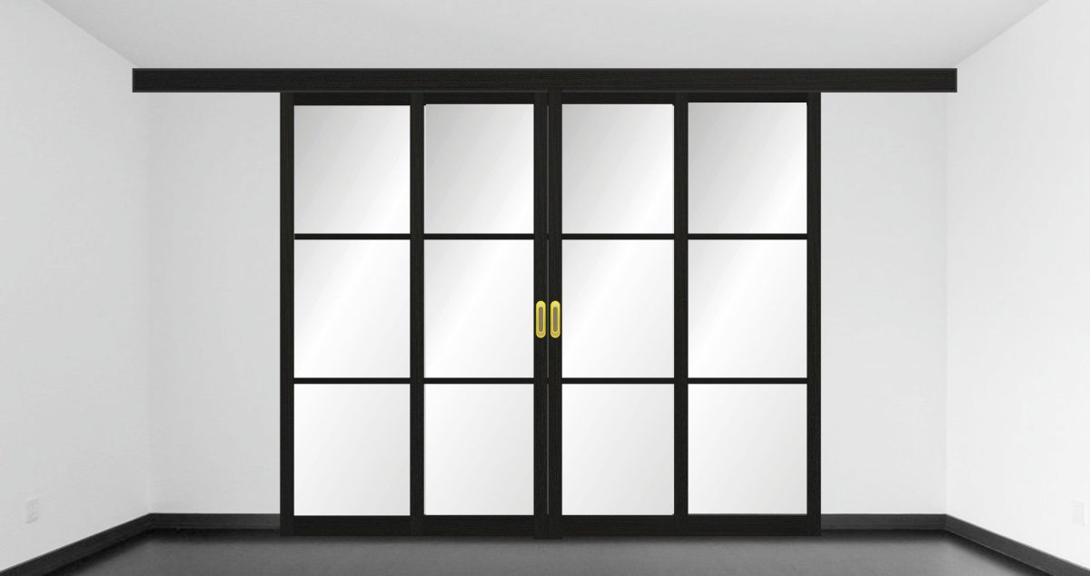 Шкаф с раздвижными и распашными дверями вместе