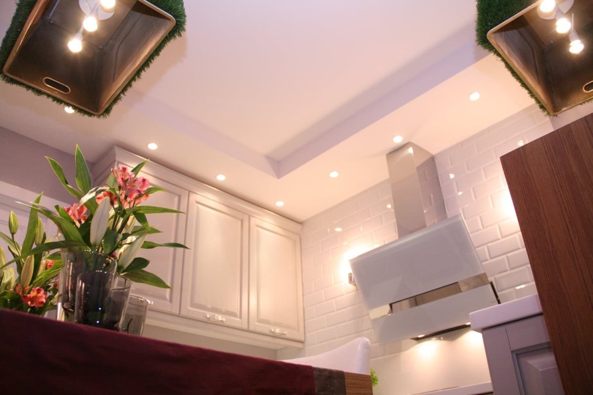 Короб на кухне из гипсокартона