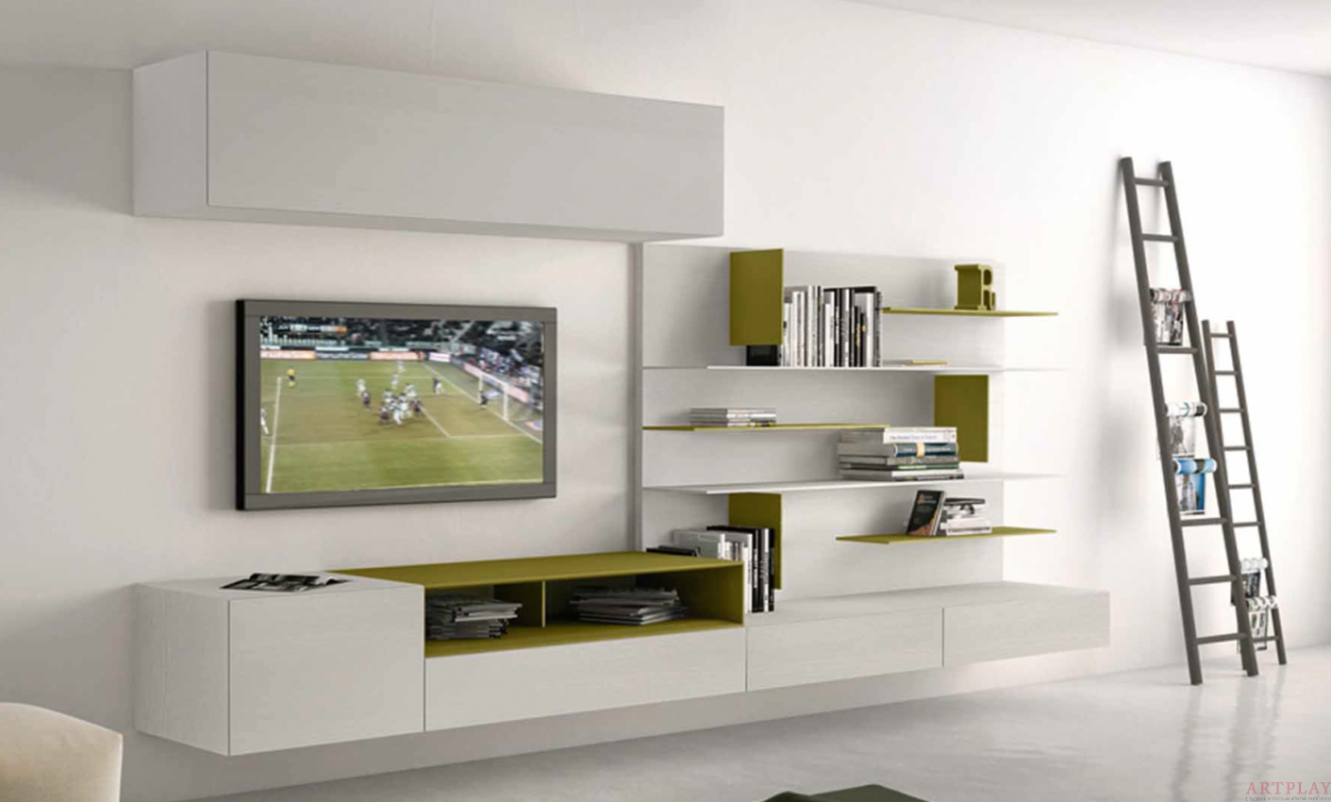 ТВ тумба 198 МДФ черный глянец