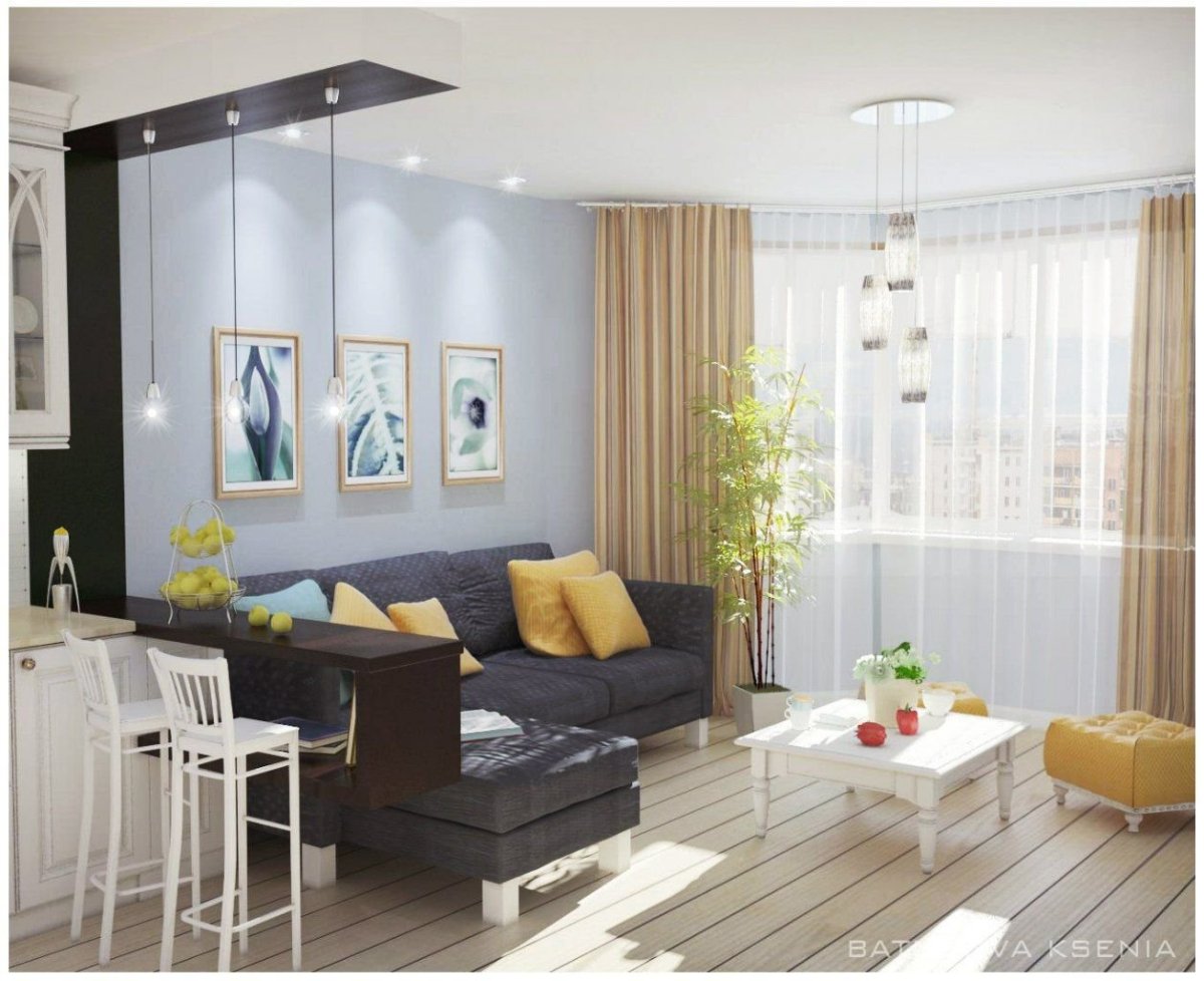 Кухня-столовая с перегородкой