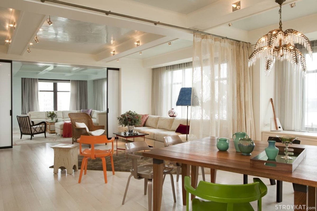 Аркам между кухней и гостиной