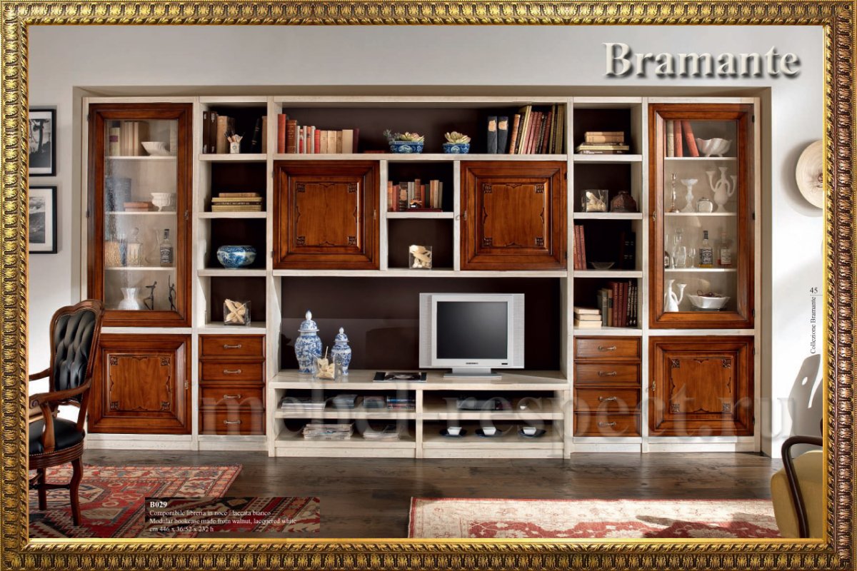 Стенки из массива для гостиной