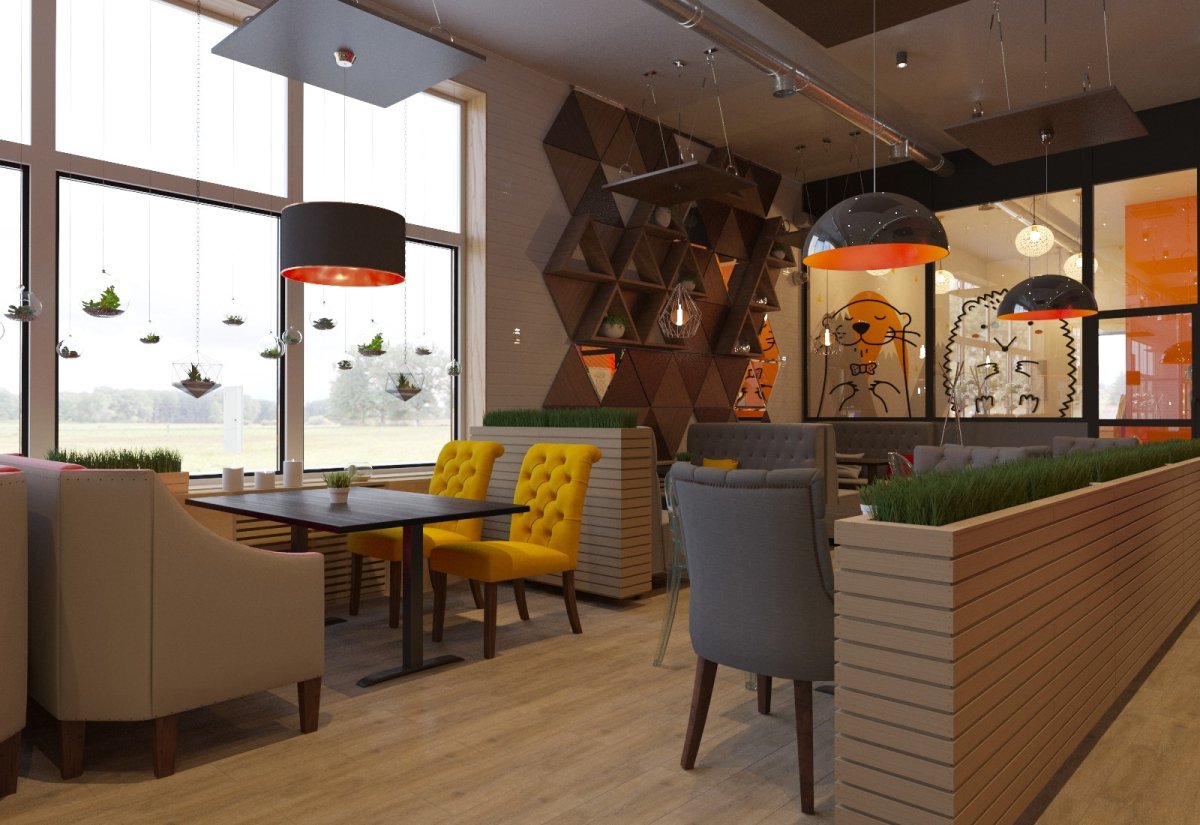 Интерьер пиццерии