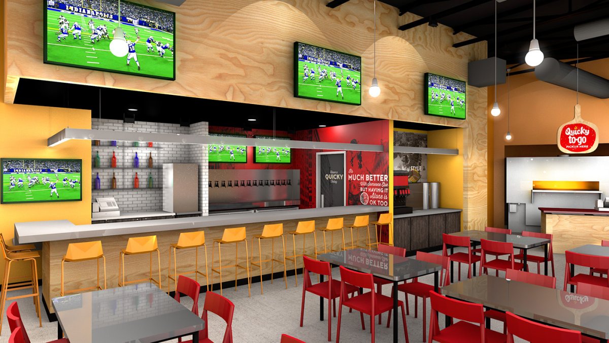 Интерьер пиццерии