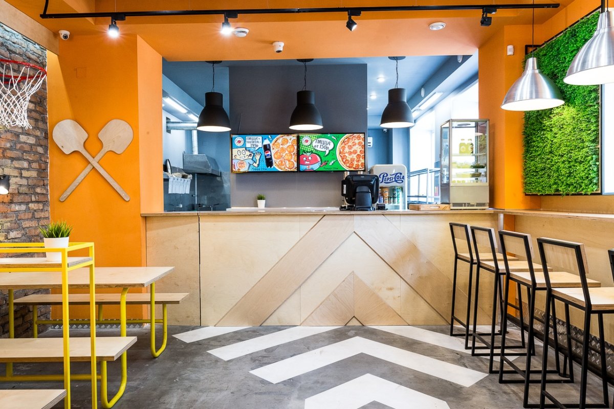 Кафе пиццерия интерьер