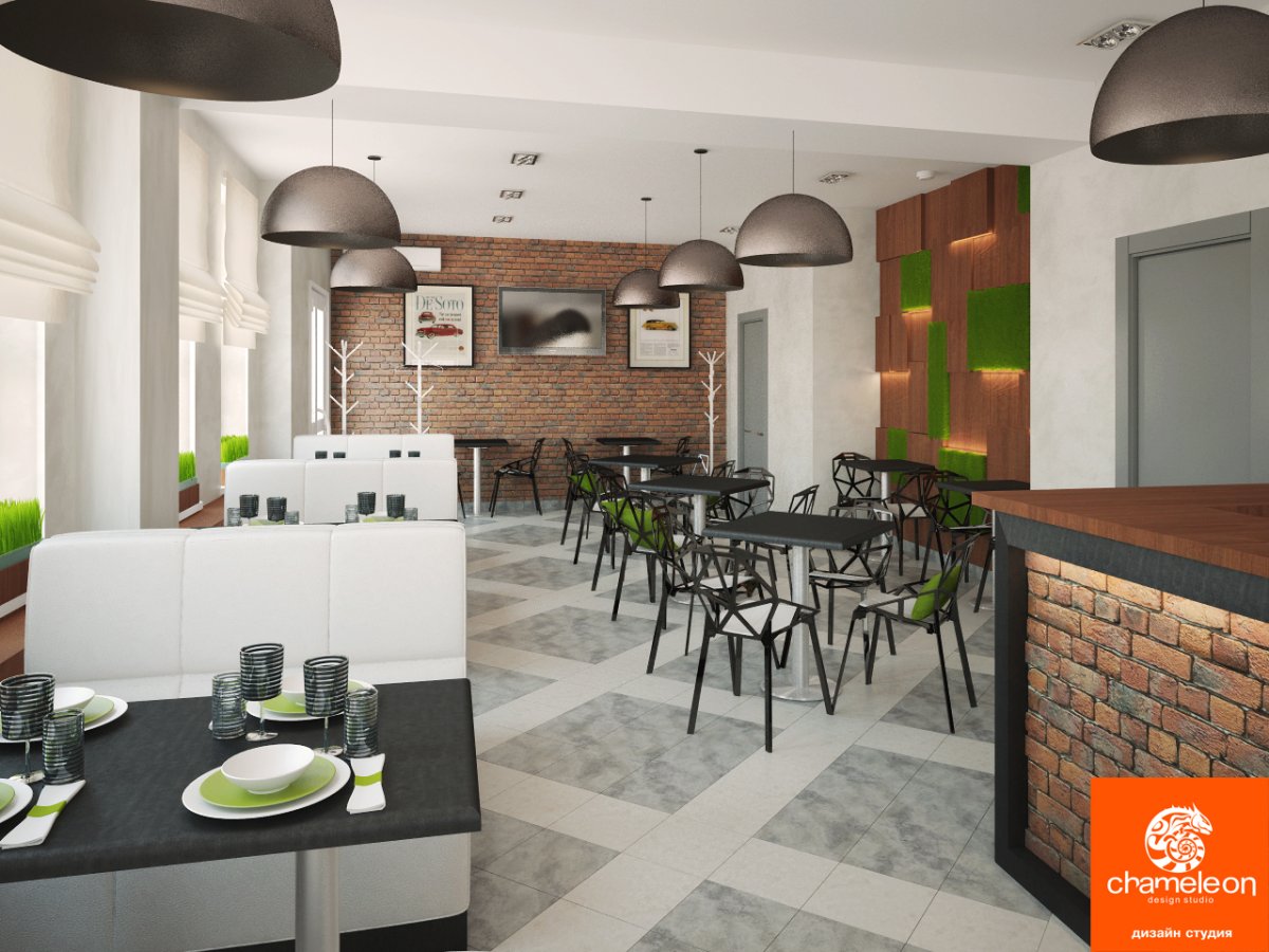 Интерьер пиццерии