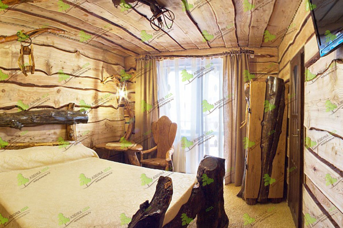 Отделка необрезной доской