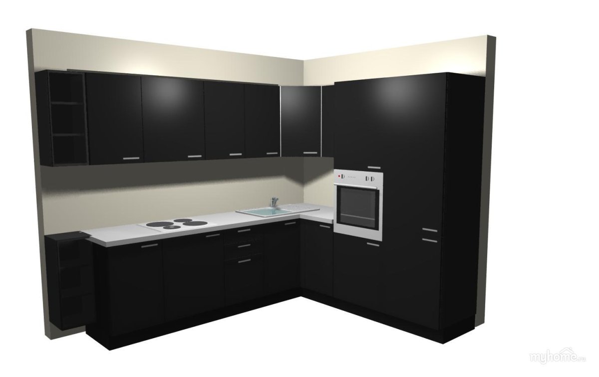 Черноикорисневая кухня