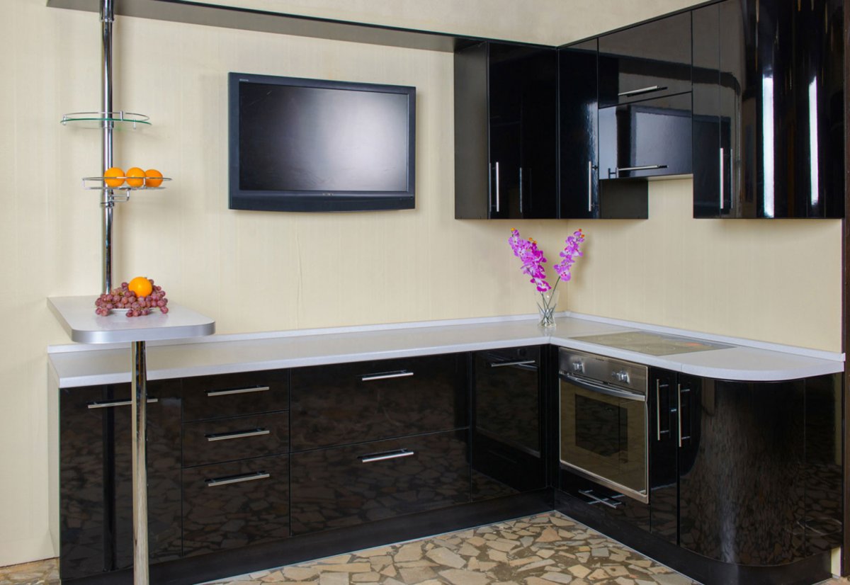 Телевизор в интерьере кухни