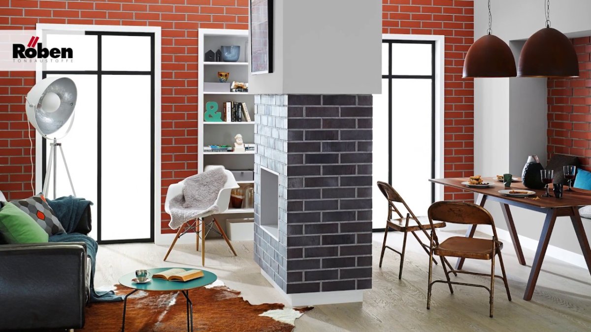 Гибкий клинкер в интерьере