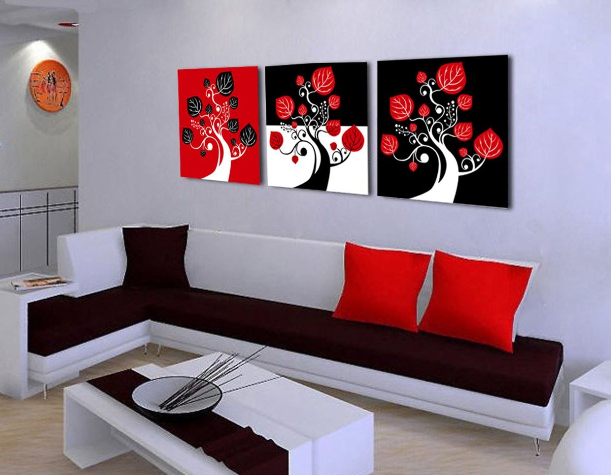 Картины в черно красных тонах