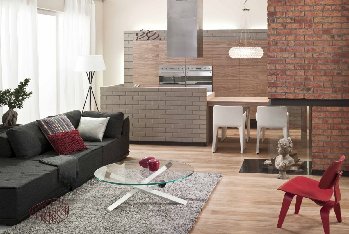 Клинкерная плитка под кирпич в интерьере лофт