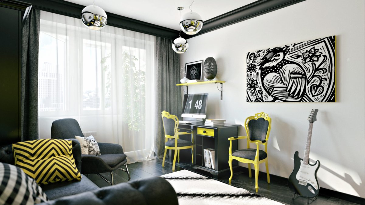 Подростковая комната в стиле лофт для мальчика