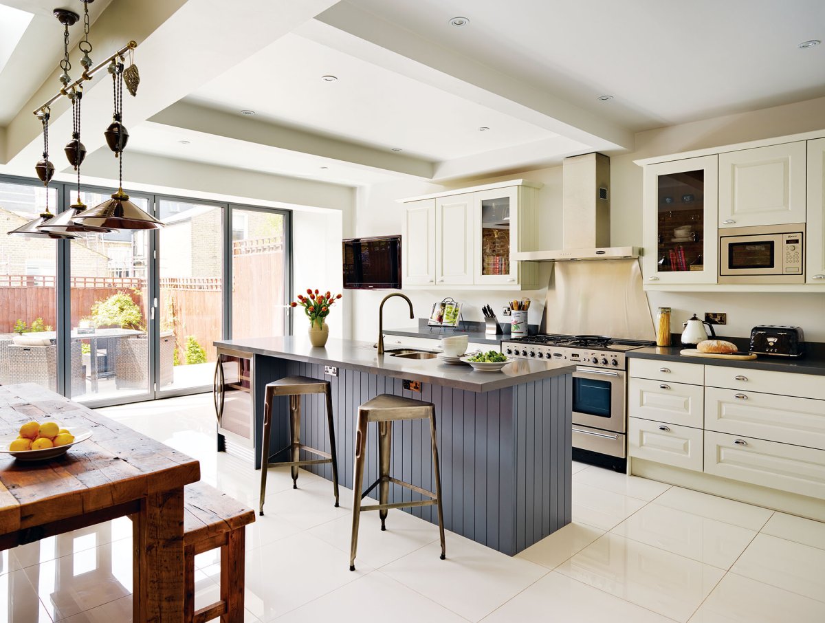 Планировка большой кухни