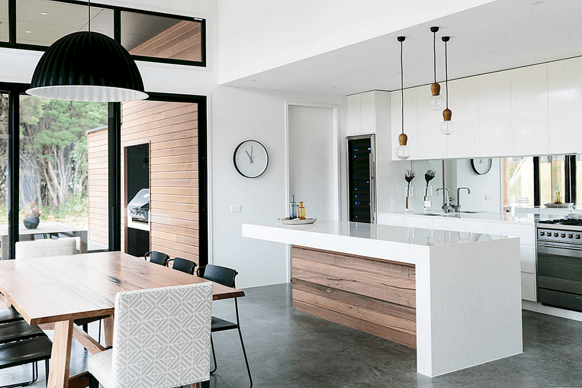 Кухня с островком в стиле Минимализм