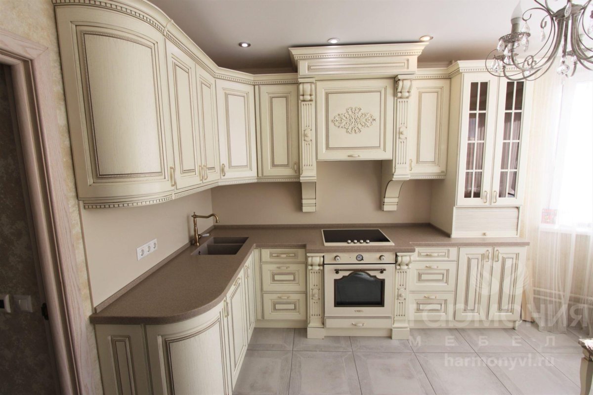 Кухня мебель Черноземья слоновая кость