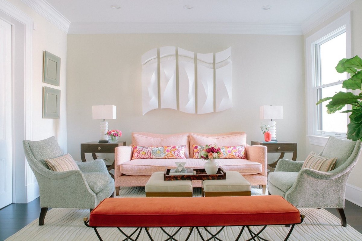 Сине-зеленый цвет в интерьере