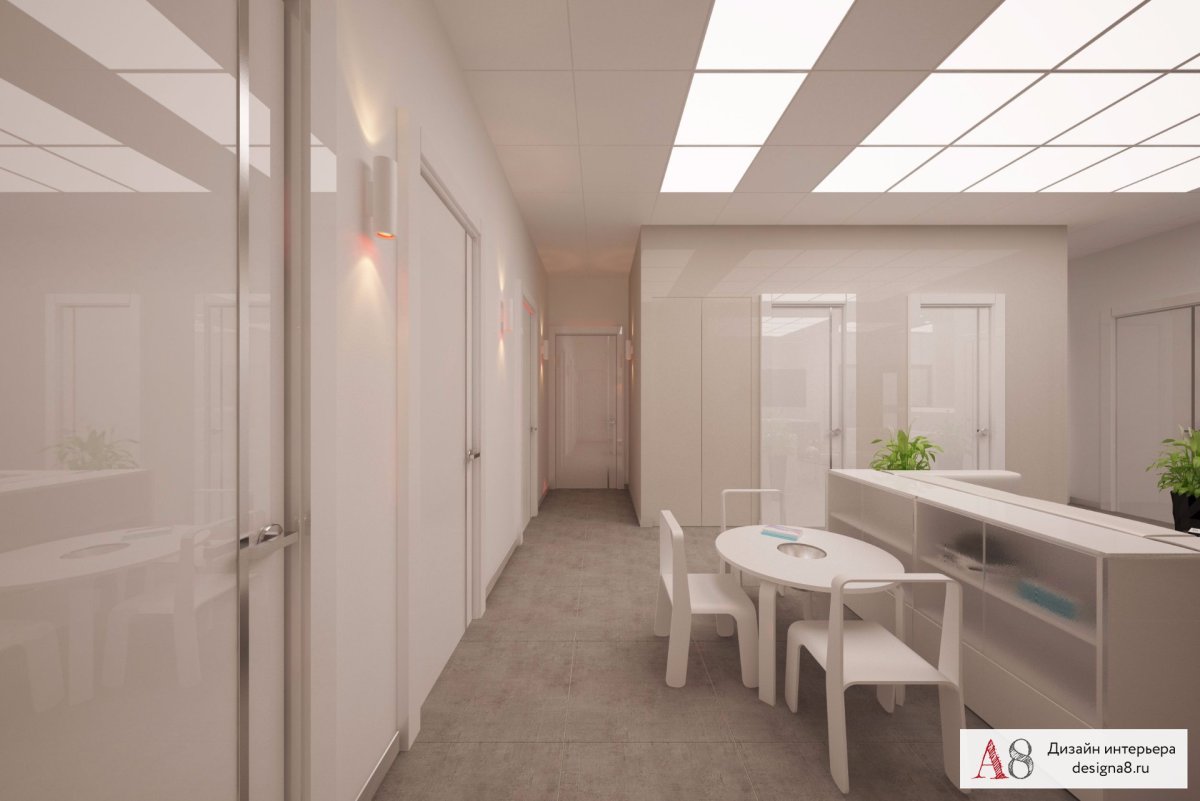 Интерьер холла медицинского центра
