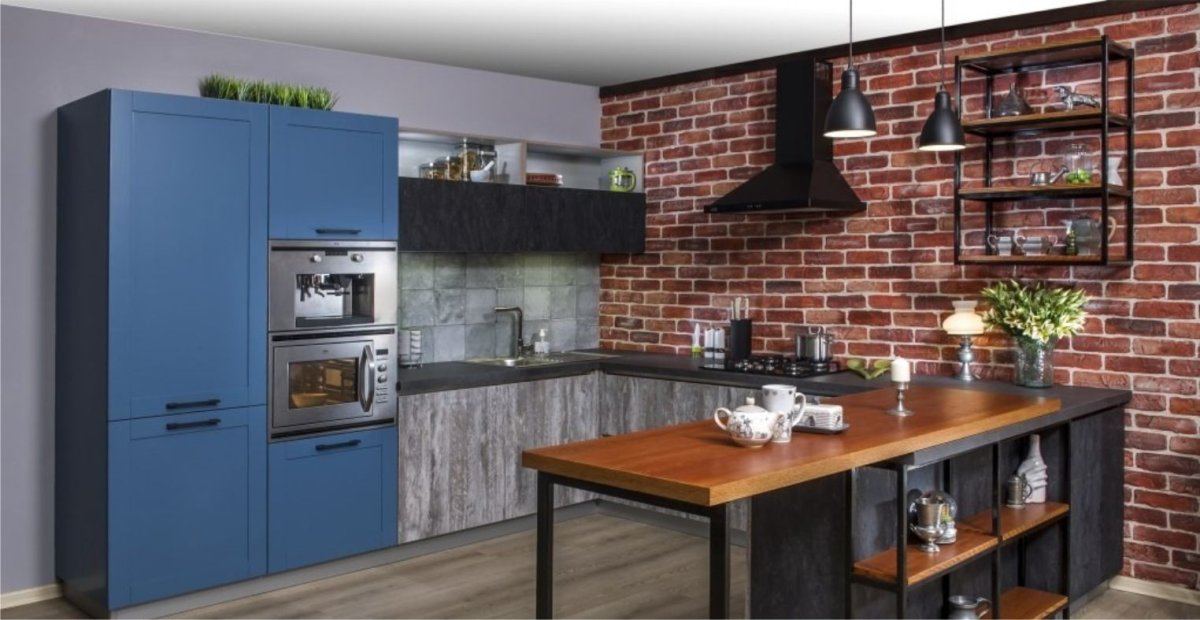 Кухня из металла лофт Индастриал