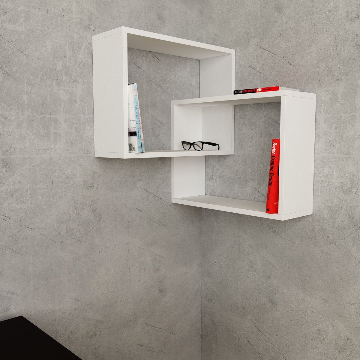 Угловые навесные полки на стену