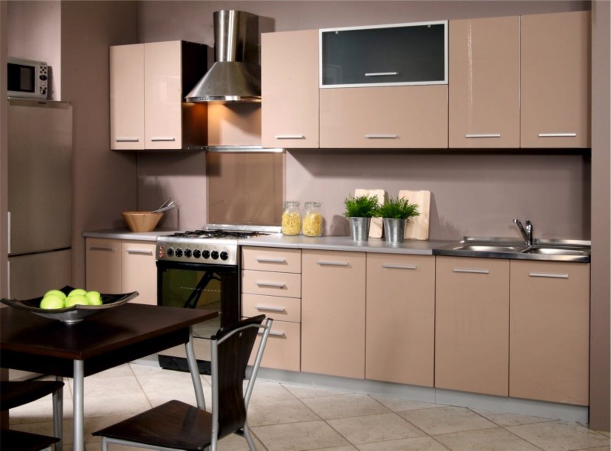 Кухонный гарнитур шоколад и ваниль