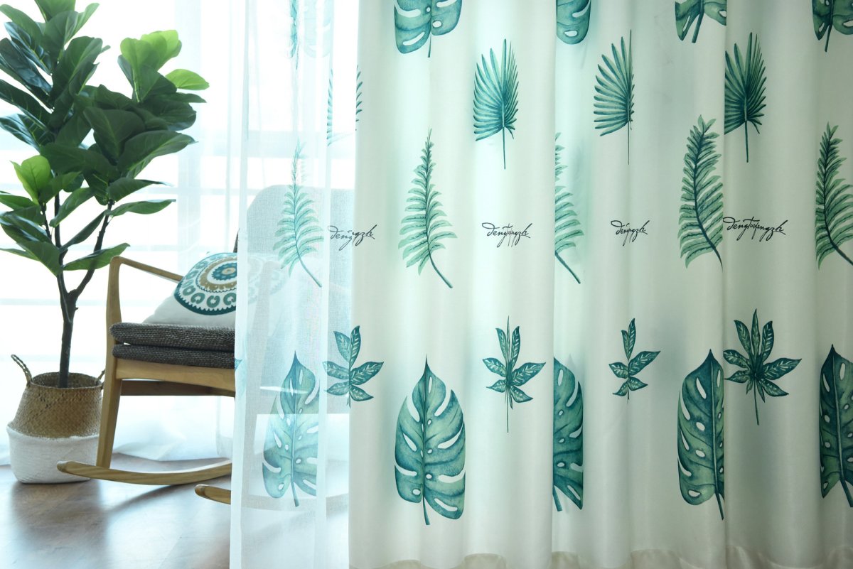 Ткань с растительным принтом