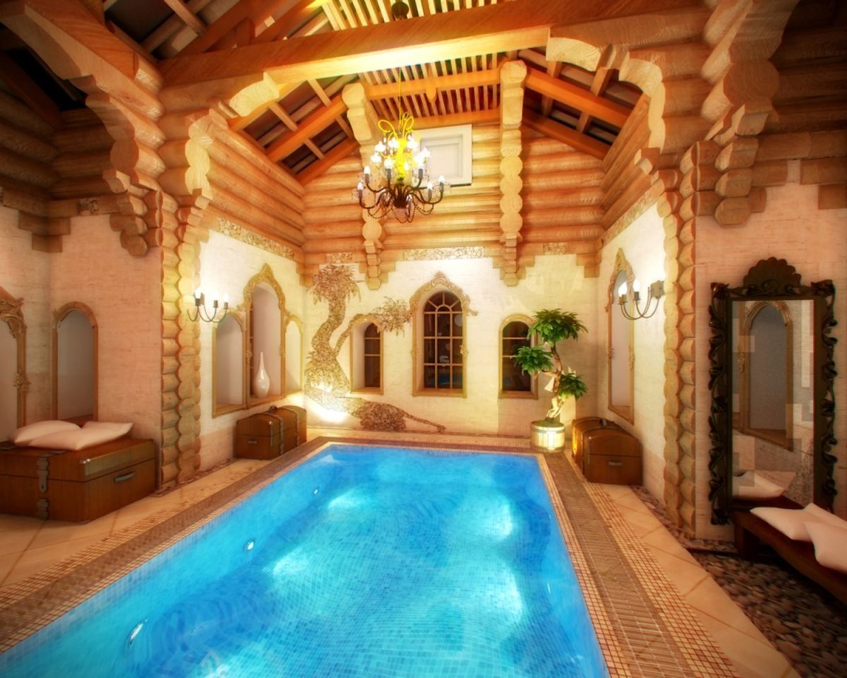 Баня 6 8 с бассейном